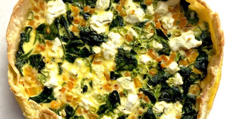 Spinach and Goat Cheese Quiche