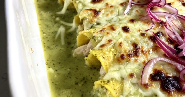 Chicken Enchiladas with Green Sauce