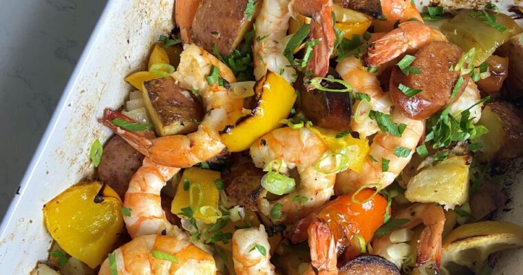 Shrimp and Andouille Bake